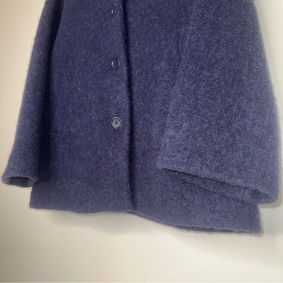 Rosso35 Genova Wool Alpaca Hooded Button Coat sz medium - Picture 4 of 12